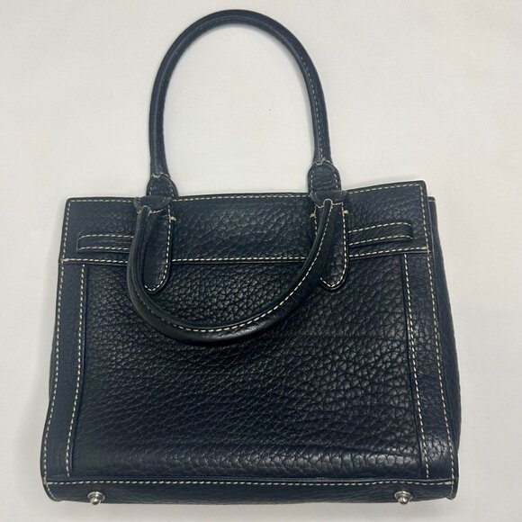 Dooney & Bourke Vintage Mini Tassel Tote Black Leather Silver Hardware EUC - Picture 8 of 14